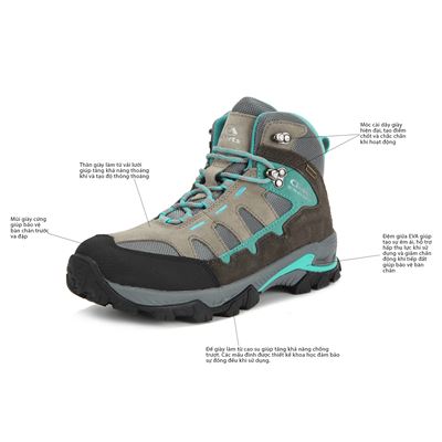 Giày leo núi cổ cao Clorts Trekking Shoes 3B049F 1