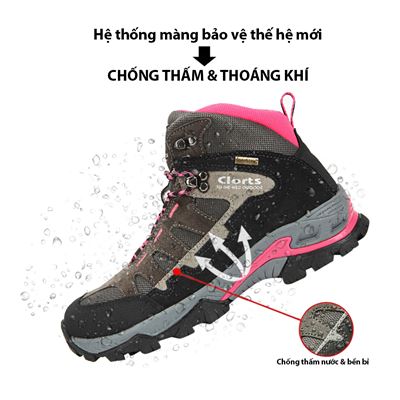 Giày leo núi cổ cao Clorts Trekking Shoes 3B049E
