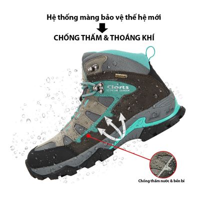 Giày leo núi cổ cao Clorts Trekking Shoes 3B049F 1